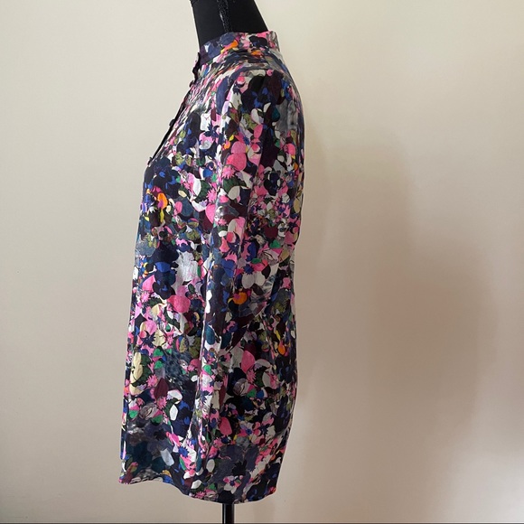 Erdem long sleeve floral print shirt button down top US 8 - Picture 8 of 11